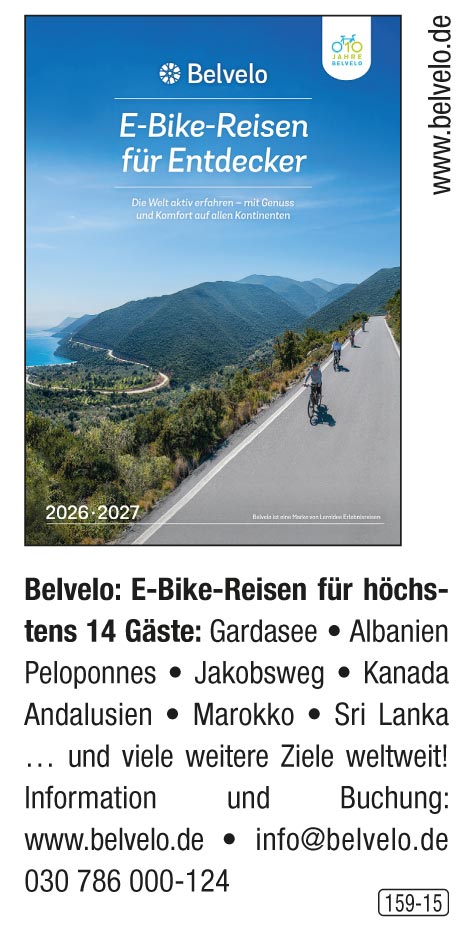 BELVELO - E-Bike Reisen für Entdecker