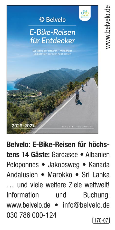 BELVELO - E-Bike Reisen für Entdecker