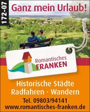 Romantisches Franken – Historische Städte, Radfahren, Wandern