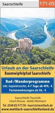 Urlaub an der Saarschleife - Rad- und Wanderprogramme