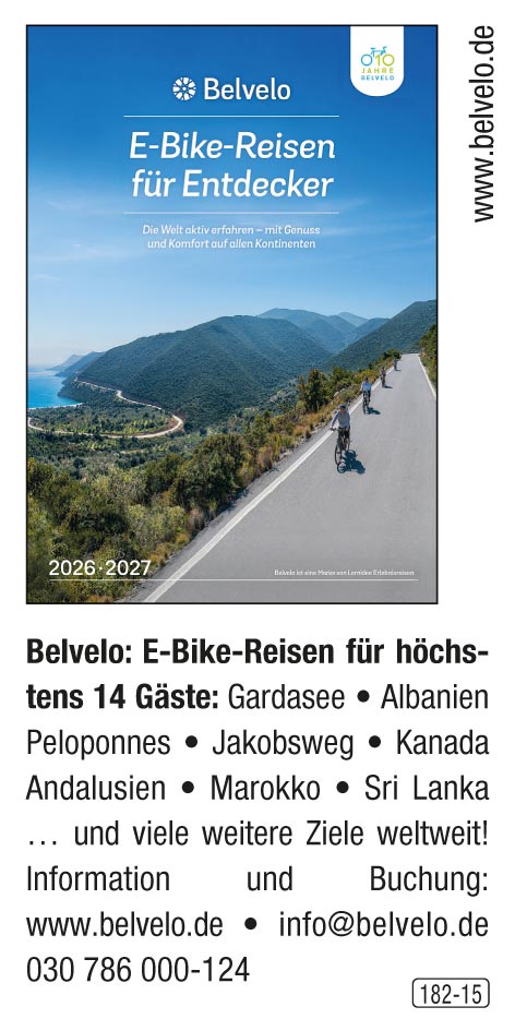 BELVELO - E-Bike Reisen für Entdecker